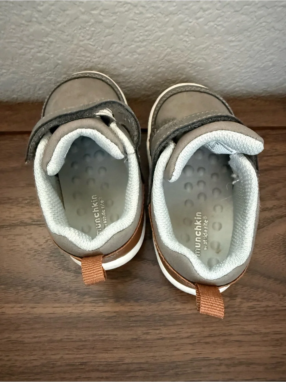 Stride Rite Baby Boys Gray & Brown Toddler Casual Sneaker